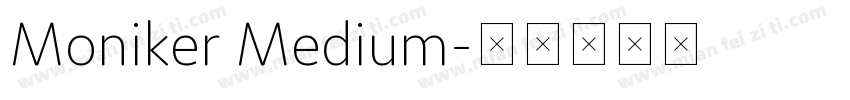Moniker Medium字体转换